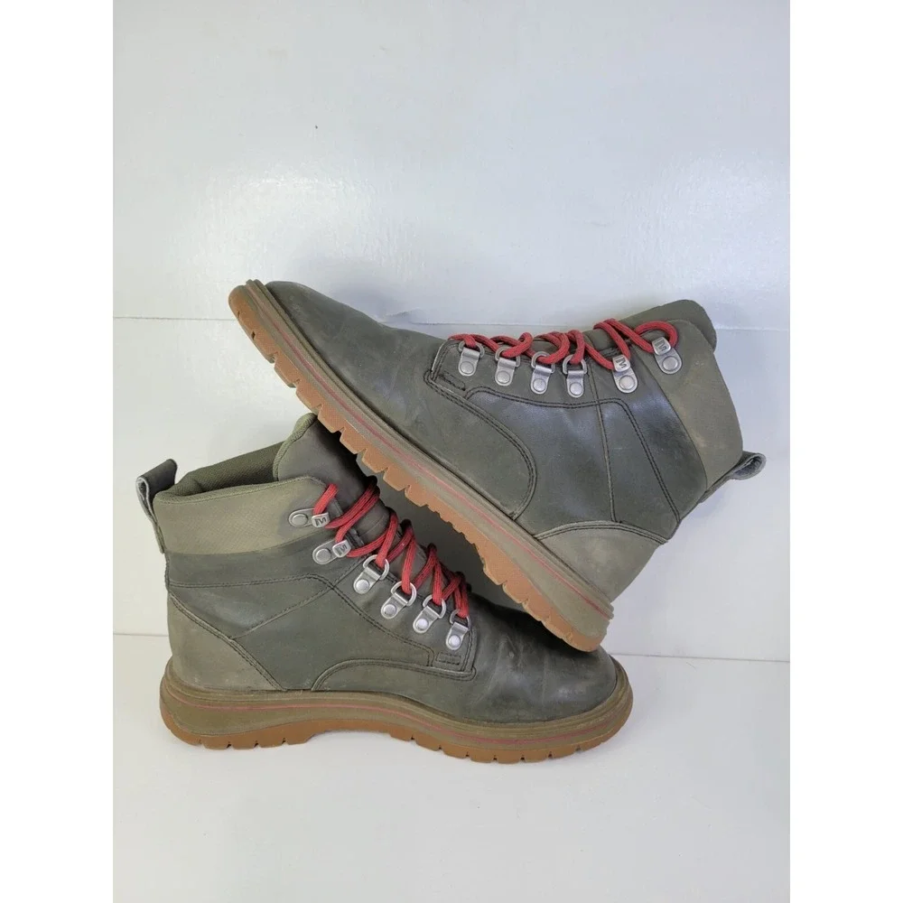 Merrell J310953C Bounder Tall Dusty Olive Trail Hiking Boots Shoes Sz 7 M‎ Youth